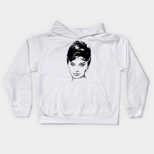 Sophia Loren Stencil Artwork Kids Hoodie